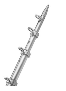 Silver-Silver Outrigger Pole